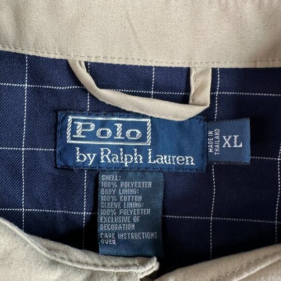 VTG Polo Ralph Lauren Bomber Jacket Mens XL Harrington Plaid Lined Dads Coat 90s - Picture 4 of 11